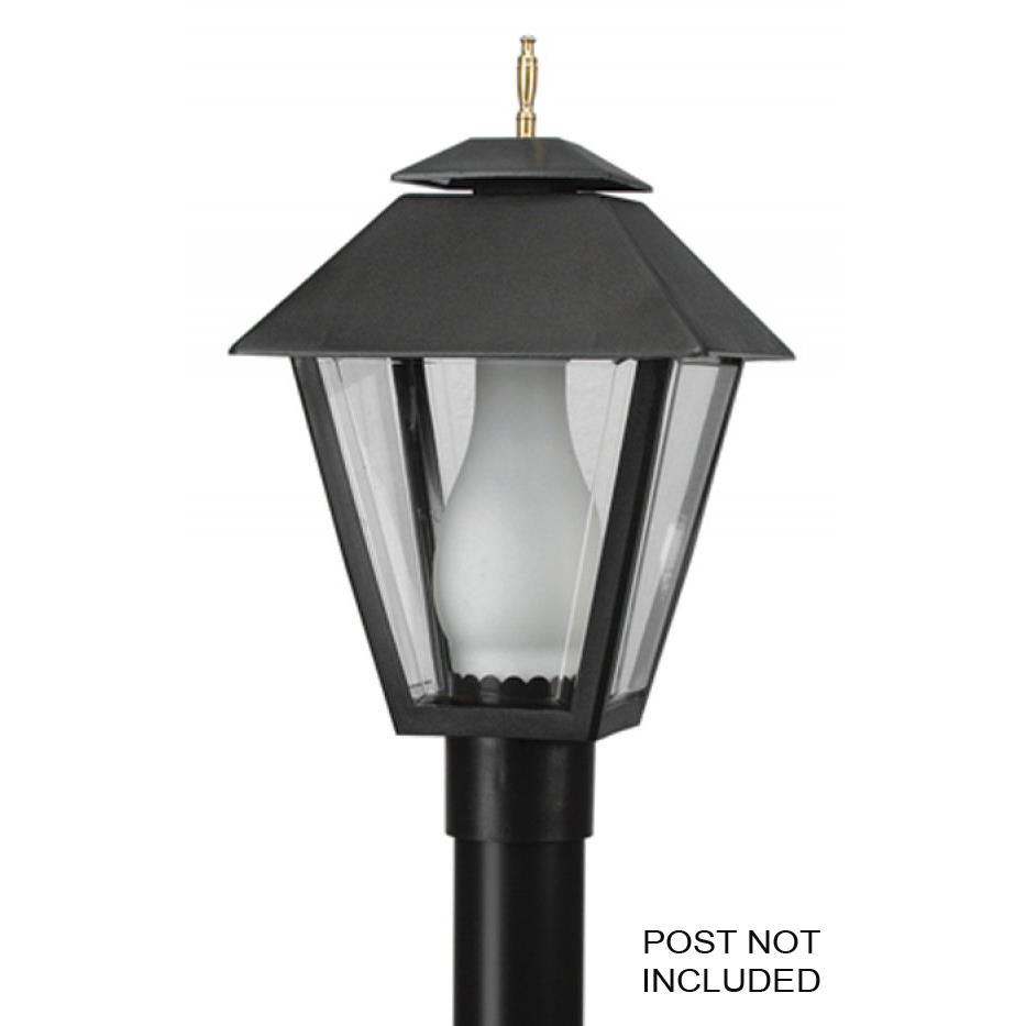 Wave Lighting 112A-LR12W LED Marlex Colonial Post Light in Black